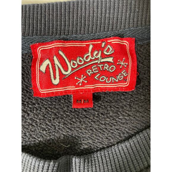 Woodie’s Retro Lounge Charcoal Crewneck Sweatshirt M - Picture 5 of 6